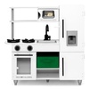 image:imageDelta Children Deluxe Modern Kitchen  Toy Kitchen Playset with Realistic Knobs that TurnClick Oven Sink and FridgeFreezer with Ice Maker White