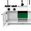 image:imageDelta Children Deluxe Modern Kitchen  Toy Kitchen Playset with Realistic Knobs that TurnClick Oven Sink and FridgeFreezer with Ice Maker White