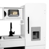 image:imageDelta Children Deluxe Modern Kitchen  Toy Kitchen Playset with Realistic Knobs that TurnClick Oven Sink and FridgeFreezer with Ice Maker White