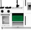 image:imageDelta Children Deluxe Modern Kitchen  Toy Kitchen Playset with Realistic Knobs that TurnClick Oven Sink and FridgeFreezer with Ice Maker White