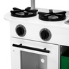 image:imageDelta Children Deluxe Modern Kitchen  Toy Kitchen Playset with Realistic Knobs that TurnClick Oven Sink and FridgeFreezer with Ice Maker White