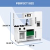 image:imageDelta Children Deluxe Modern Kitchen  Toy Kitchen Playset with Realistic Knobs that TurnClick Oven Sink and FridgeFreezer with Ice Maker White
