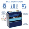 image:imageDelta Children Design and Store 6 Bin Toy Organizer WhitePinkGreyBlue