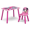 image:imageDelta Children Disney Minnie Mouse 3Piece Toddler Playroom Set Includes Table Chair and Toy Box PinkMinnie Mouse