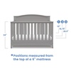 image:imageDelta Children Emery 4in1 Convertible Baby Crib  Greenguard Gold Certified WhiteGrey