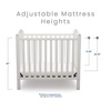 image:imageDelta Children Emery Mini Convertible Baby Crib with 275inch Mattress Bianca White