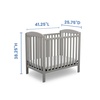 image:imageDelta Children Emery Mini Convertible Baby Crib with 275inch Mattress Grey