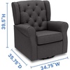 image:imageDelta Children Emma Nursery Glider Swivel Rocker Chair Greenguard Gold Certified French GreyCharcoal