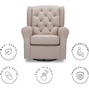 image:imageDelta Children Emma Nursery Glider Swivel Rocker Chair Greenguard Gold Certified French GreyFlax