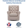 image:imageDelta Children Emma Nursery Glider Swivel Rocker Chair Greenguard Gold Certified French GreyFlax