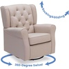 image:imageDelta Children Emma Nursery Glider Swivel Rocker Chair Greenguard Gold Certified French GreyFlax