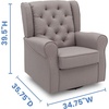 image:imageDelta Children Emma Nursery Glider Swivel Rocker Chair Greenguard Gold Certified French GreyFrench Grey