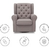 image:imageDelta Children Emma Nursery Glider Swivel Rocker Chair Greenguard Gold Certified French GreyFrench Grey