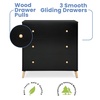 image:imageDelta Children Essex 3 Drawer Dresser with Interlocking Drawers Bianca WhiteNaturalEbonyNatural