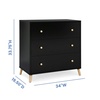 image:imageDelta Children Essex 3 Drawer Dresser with Interlocking Drawers Bianca WhiteNaturalEbonyNatural