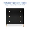 image:imageDelta Children Essex 3 Drawer Dresser with Interlocking Drawers Bianca WhiteNaturalEbonyNatural