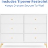 image:imageDelta Children Essex 6 Drawer Dresser BlackNaturalBianca WhiteNatural