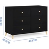 image:imageDelta Children Essex 6 Drawer Dresser BlackNaturalBlackNatural