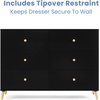 image:imageDelta Children Essex 6 Drawer Dresser BlackNaturalBlackNatural