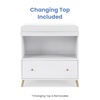 image:imageDelta Children Essex Convertible Changing Table with Drawer EbonyNaturalBianca WhiteNatural