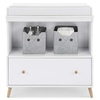 image:imageDelta Children Essex Convertible Changing Table with Drawer EbonyNaturalBianca WhiteNatural