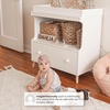 image:imageDelta Children Essex Convertible Changing Table with Drawer EbonyNaturalBianca WhiteNatural