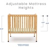 image:imageDelta Children Folding Portable Mini Baby Crib with 15inch Mattress  Greenguard Gold Certified WhiteNatural