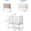 image:imageDelta Children Folding Portable Mini Baby Crib with 15inch Mattress  Greenguard Gold Certified WhiteWhite
