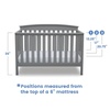 image:imageDelta Children Gateway 4in1 Convertible Crib  Greenguard Gold Certified Grey