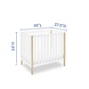 image:imageDelta Children Gio Mini Crib with 275 Mattress Included EbonyNaturalBianca WhiteNatural