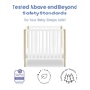image:imageDelta Children Gio Mini Crib with 275 Mattress Included EbonyNaturalBianca WhiteNatural