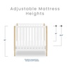 image:imageDelta Children Gio Mini Crib with 275 Mattress Included EbonyNaturalBianca WhiteNatural