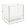 image:imageDelta Children Gio Mini Crib with 275 Mattress Included EbonyNaturalBianca WhiteNatural