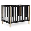 image:imageDelta Children Gio Mini Crib with 275 Mattress Included EbonyNaturalEbonyNatural