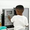 image:imageDelta Children Gourmet AllinOne Corner Play Kitchen  Toy Kitchen Playset with Safe amp Heatless Stove with Lights Oven Sink FridgeFreezer with Ice Maker and 20 Accessories NaturalWhiteGrey