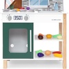 image:imageDelta Children Gourmet AllinOne Corner Play Kitchen  Toy Kitchen Playset with Safe amp Heatless Stove with Lights Oven Sink FridgeFreezer with Ice Maker and 20 Accessories NaturalWhiteGreen