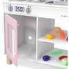 image:imageDelta Children Gourmet AllinOne Corner Play Kitchen  Toy Kitchen Playset with Safe amp Heatless Stove with Lights Oven Sink FridgeFreezer with Ice Maker and 20 Accessories NaturalWhitePink