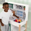 image:imageDelta Children Gourmet AllinOne Corner Play Kitchen  Toy Kitchen Playset with Safe amp Heatless Stove with Lights Oven Sink FridgeFreezer with Ice Maker and 20 Accessories NaturalWhiteGreen