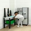 image:imageDelta Children Gourmet AllinOne Corner Play Kitchen  Toy Kitchen Playset with Safe amp Heatless Stove with Lights Oven Sink FridgeFreezer with Ice Maker and 20 Accessories NaturalWhiteGrey