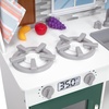 image:imageDelta Children Gourmet AllinOne Corner Play Kitchen  Toy Kitchen Playset with Safe amp Heatless Stove with Lights Oven Sink FridgeFreezer with Ice Maker and 20 Accessories NaturalWhiteGreen
