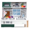 image:imageDelta Children Gourmet AllinOne Corner Play Kitchen  Toy Kitchen Playset with Safe amp Heatless Stove with Lights Oven Sink FridgeFreezer with Ice Maker and 20 Accessories NaturalWhiteGreen
