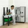 image:imageDelta Children Gourmet AllinOne Corner Play Kitchen  Toy Kitchen Playset with Safe amp Heatless Stove with Lights Oven Sink FridgeFreezer with Ice Maker and 20 Accessories NaturalWhiteGrey