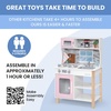 image:imageDelta Children Gourmet AllinOne Corner Play Kitchen  Toy Kitchen Playset with Safe amp Heatless Stove with Lights Oven Sink FridgeFreezer with Ice Maker and 20 Accessories NaturalWhitePink