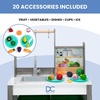image:imageDelta Children Gourmet AllinOne Corner Play Kitchen  Toy Kitchen Playset with Safe amp Heatless Stove with Lights Oven Sink FridgeFreezer with Ice Maker and 20 Accessories NaturalWhiteNaturalWhite