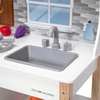 image:imageDelta Children Gourmet AllinOne Corner Play Kitchen  Toy Kitchen Playset with Safe amp Heatless Stove with Lights Oven Sink FridgeFreezer with Ice Maker and 20 Accessories NaturalWhiteGreen
