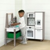 image:imageDelta Children Gourmet AllinOne Corner Play Kitchen  Toy Kitchen Playset with Safe amp Heatless Stove with Lights Oven Sink FridgeFreezer with Ice Maker and 20 Accessories NaturalWhiteNaturalWhite