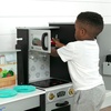 image:imageDelta Children Gourmet AllinOne Corner Play Kitchen  Toy Kitchen Playset with Safe amp Heatless Stove with Lights Oven Sink FridgeFreezer with Ice Maker and 20 Accessories NaturalWhiteGrey