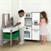 image:imageDelta Children Gourmet AllinOne Corner Play Kitchen  Toy Kitchen Playset with Safe amp Heatless Stove with Lights Oven Sink FridgeFreezer with Ice Maker and 20 Accessories NaturalWhiteNaturalWhite