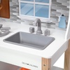 image:imageDelta Children Gourmet AllinOne Corner Play Kitchen  Toy Kitchen Playset with Safe amp Heatless Stove with Lights Oven Sink FridgeFreezer with Ice Maker and 20 Accessories NaturalWhitePink