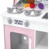 image:imageDelta Children Gourmet AllinOne Corner Play Kitchen  Toy Kitchen Playset with Safe amp Heatless Stove with Lights Oven Sink FridgeFreezer with Ice Maker and 20 Accessories NaturalWhitePink
